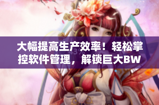 大幅提高生產(chǎn)效率！輕松掌控軟件管理，解鎖巨大BW潛力